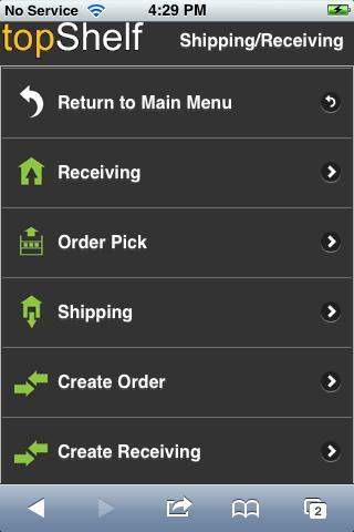 topShelf Mobile Inventory