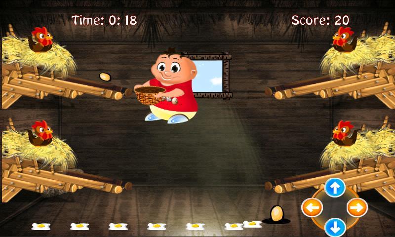 Chicken egg Catcher: Farm Game