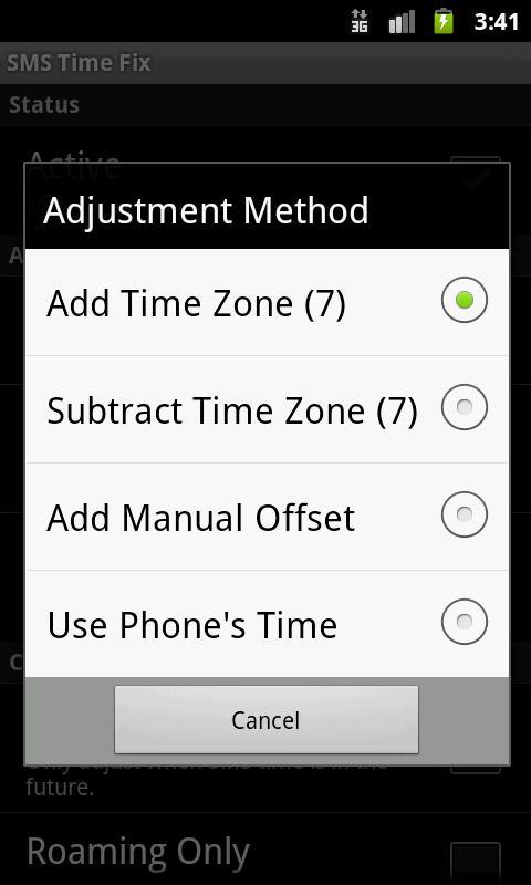 SMS Time Fix