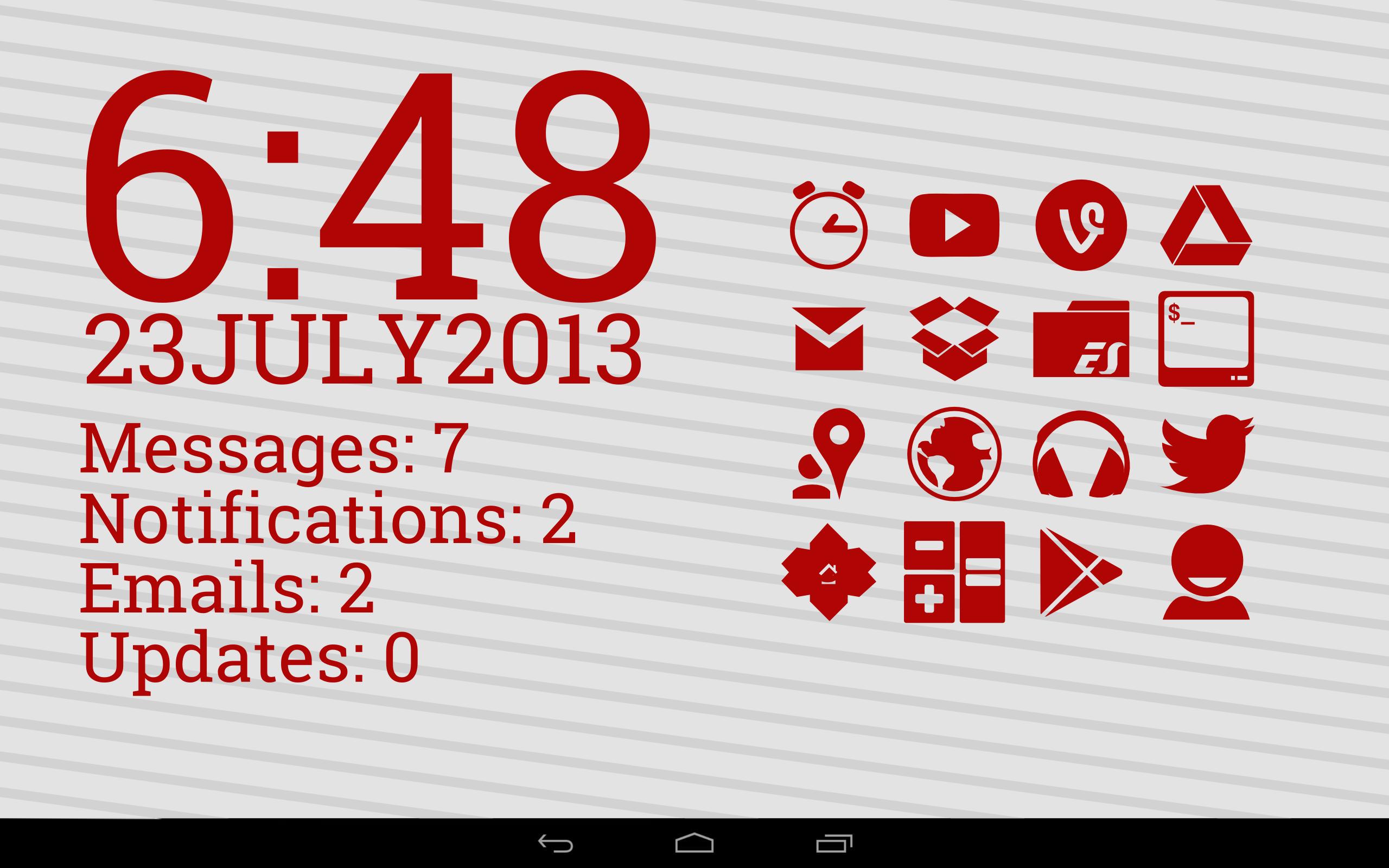 Stamped Red Icons
