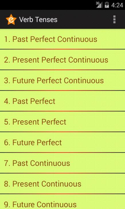 English Verb Tenses