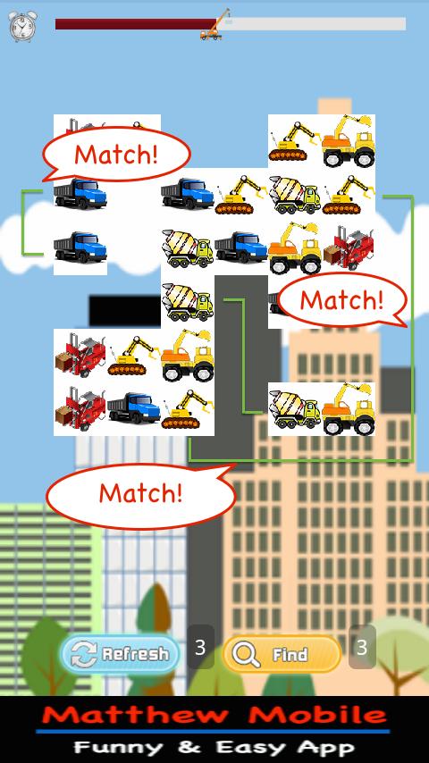 Construction car match game