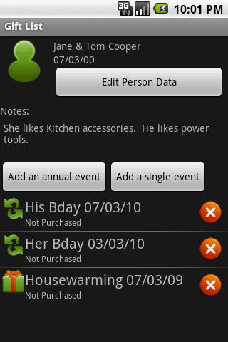 Gift List