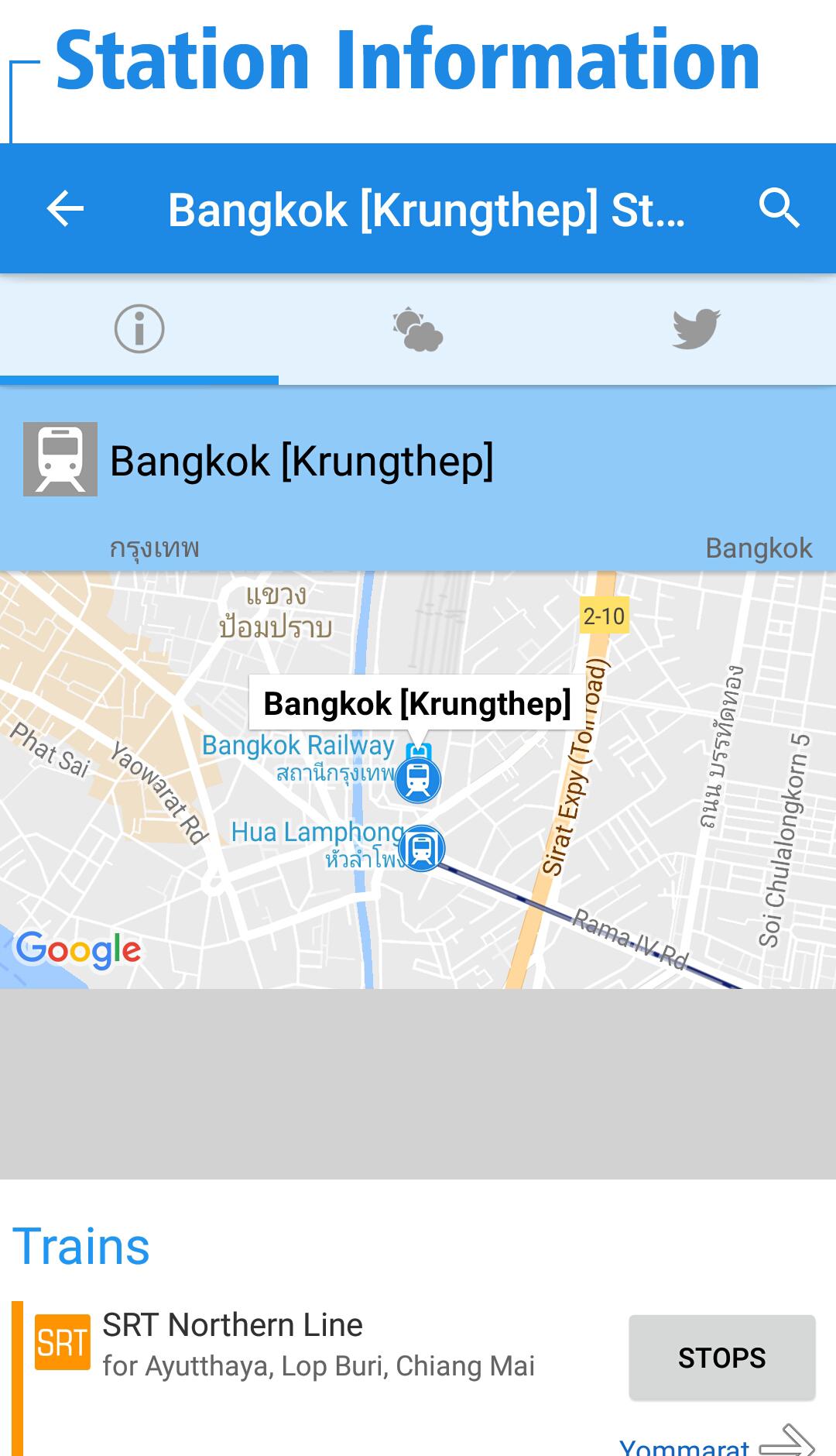 Thailand Rail Map