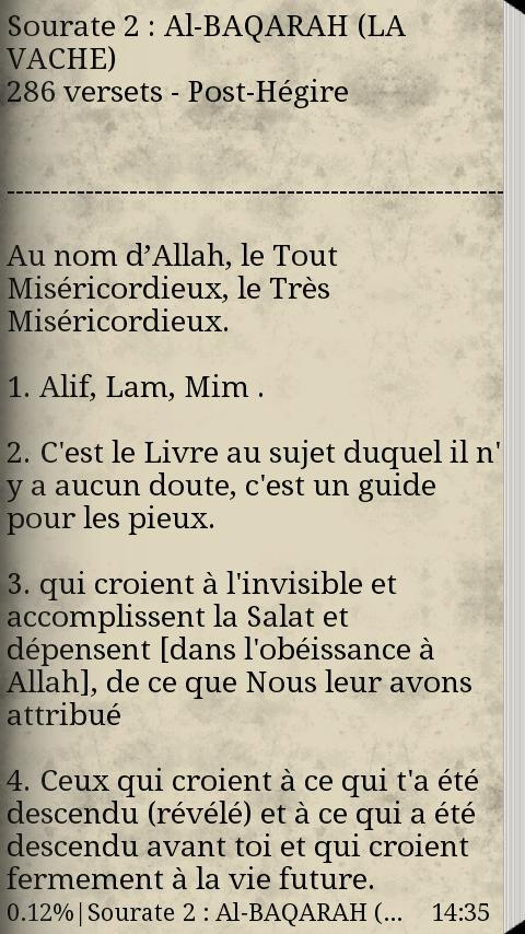 Traduction des sens du CORAN