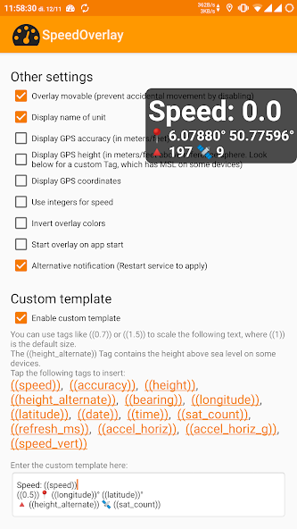 Speed Overlay