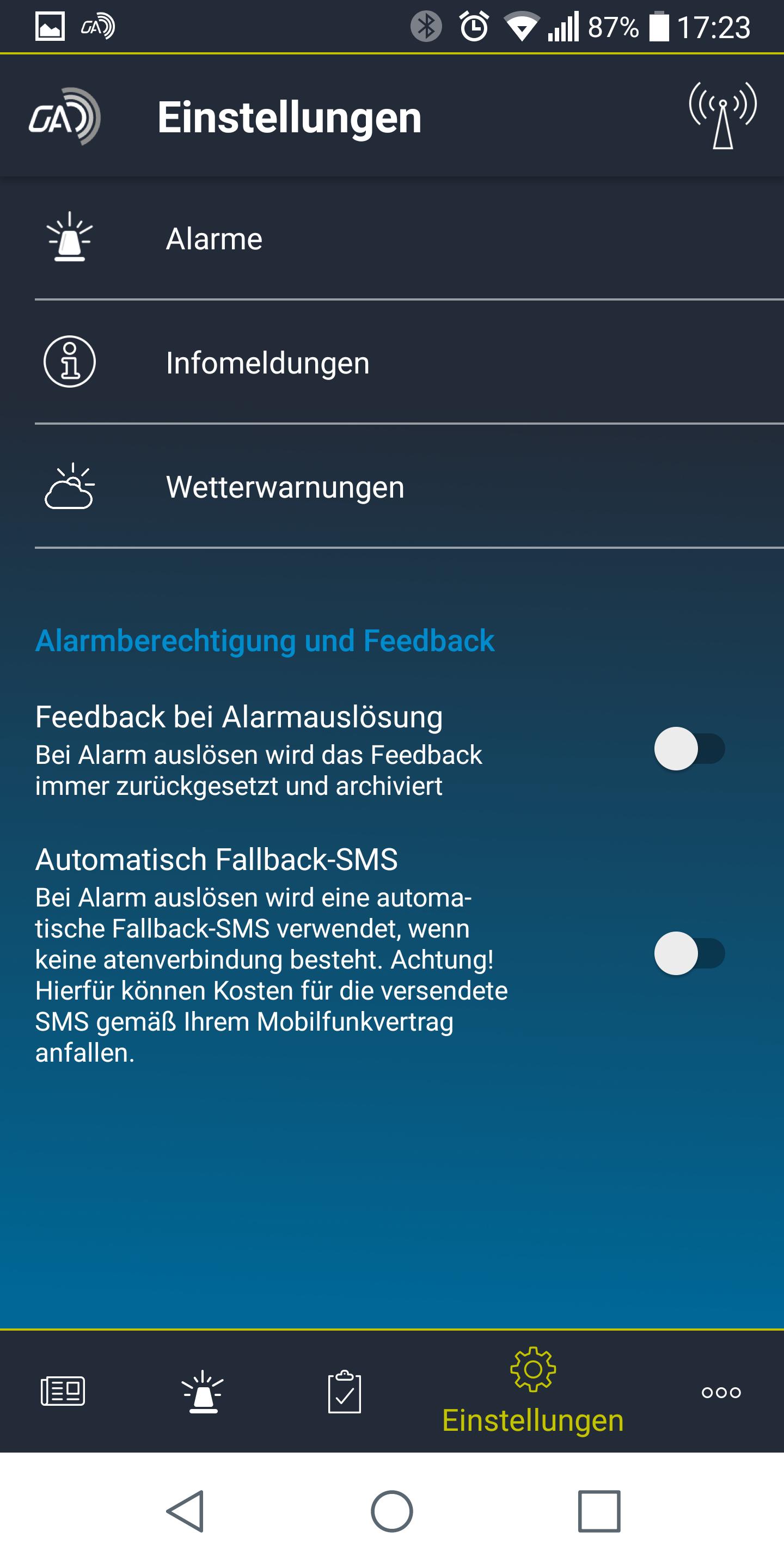 GroupAlarm standard