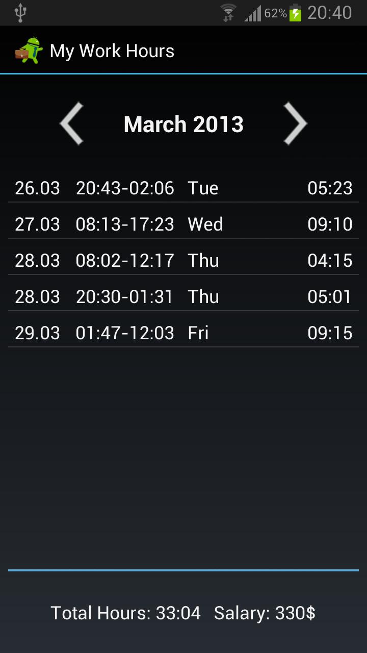 My Work Hours