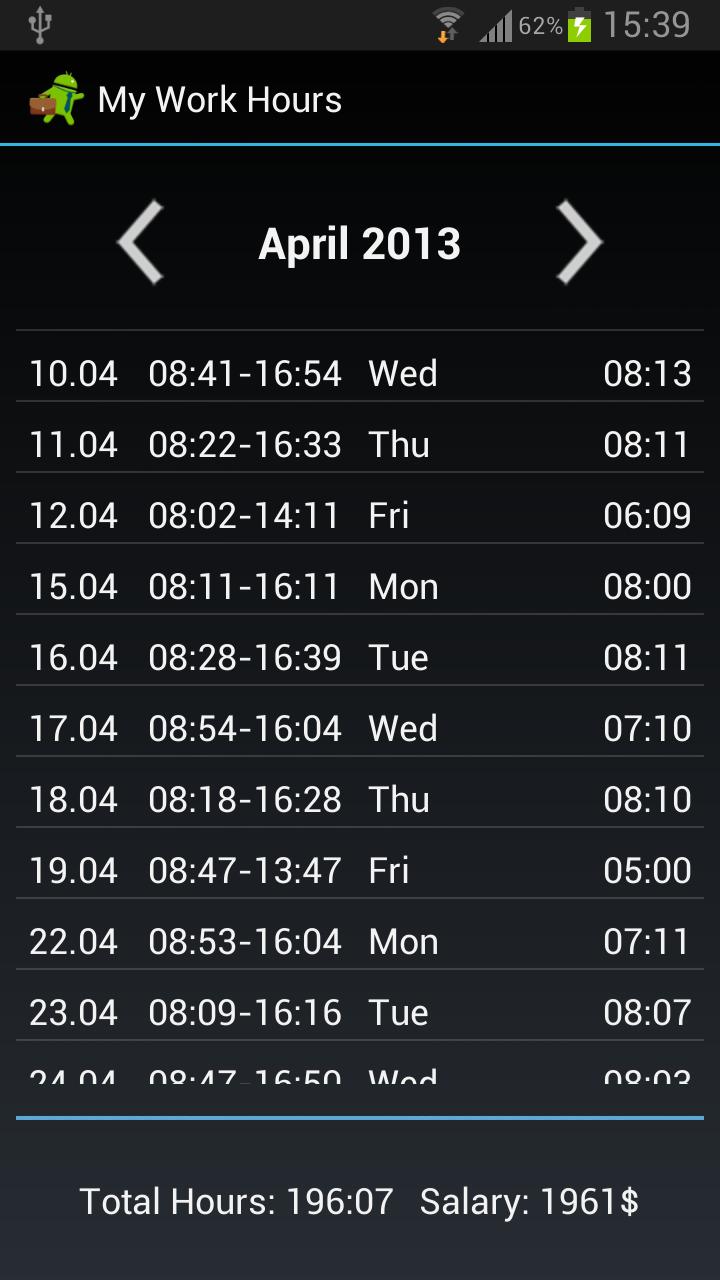 My Work Hours