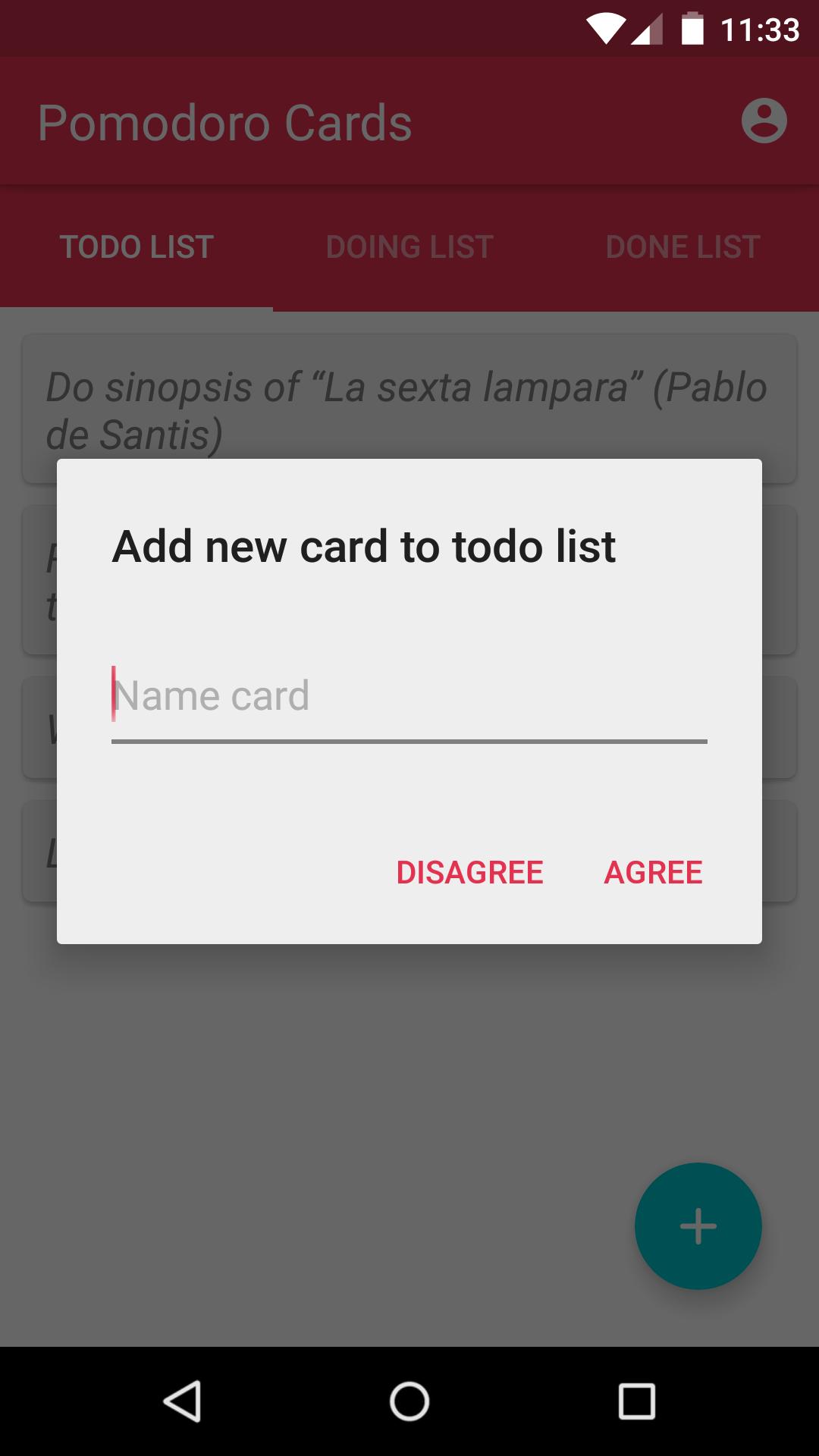 Pomodoro Cards