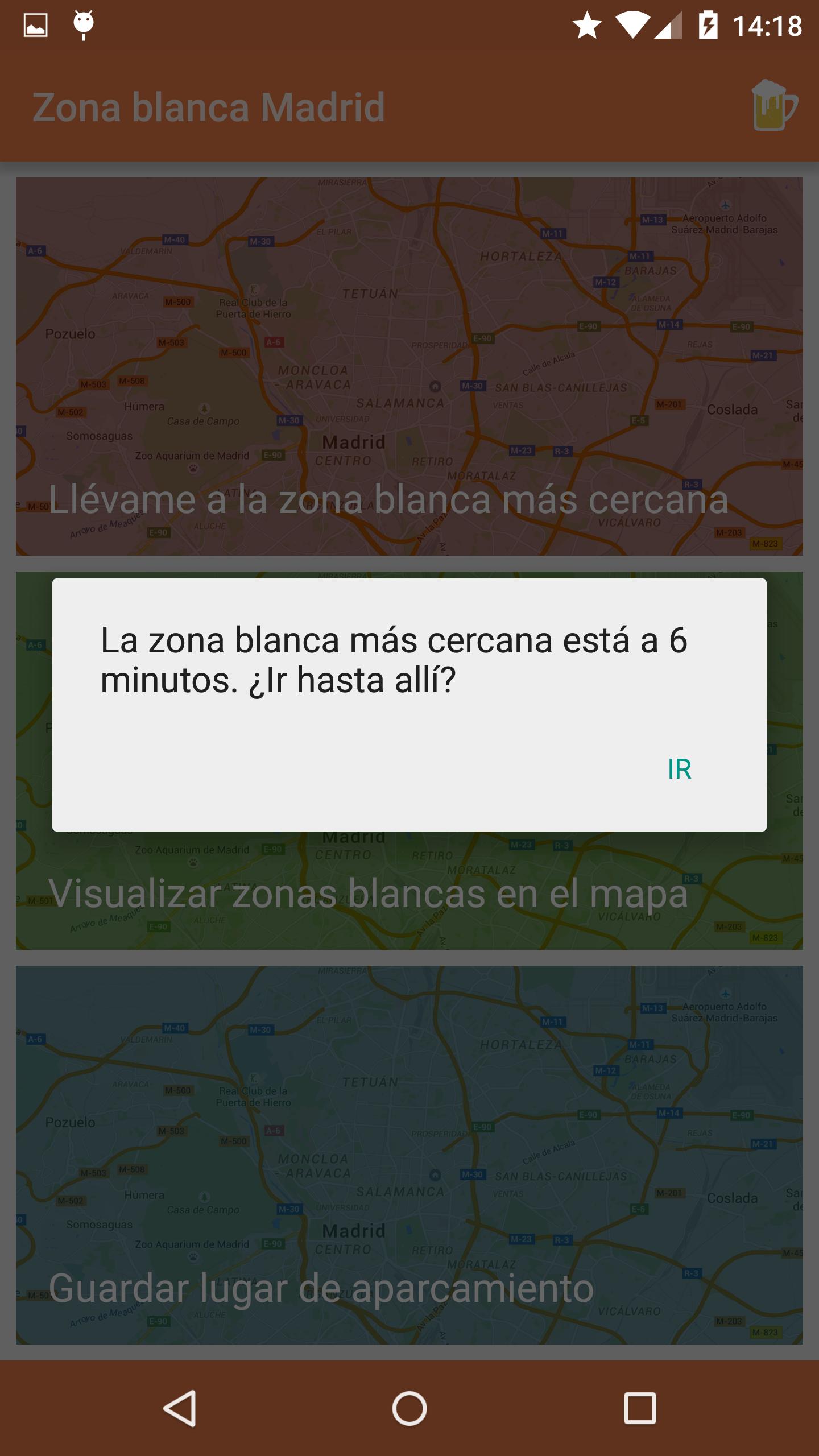 Zona blanca Madrid