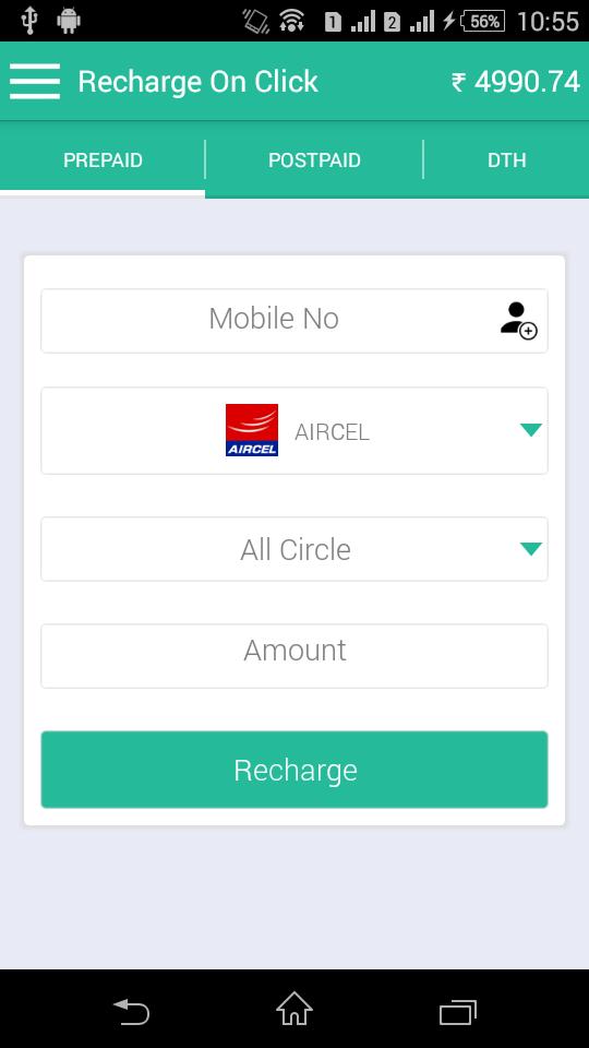 Recharge On Click