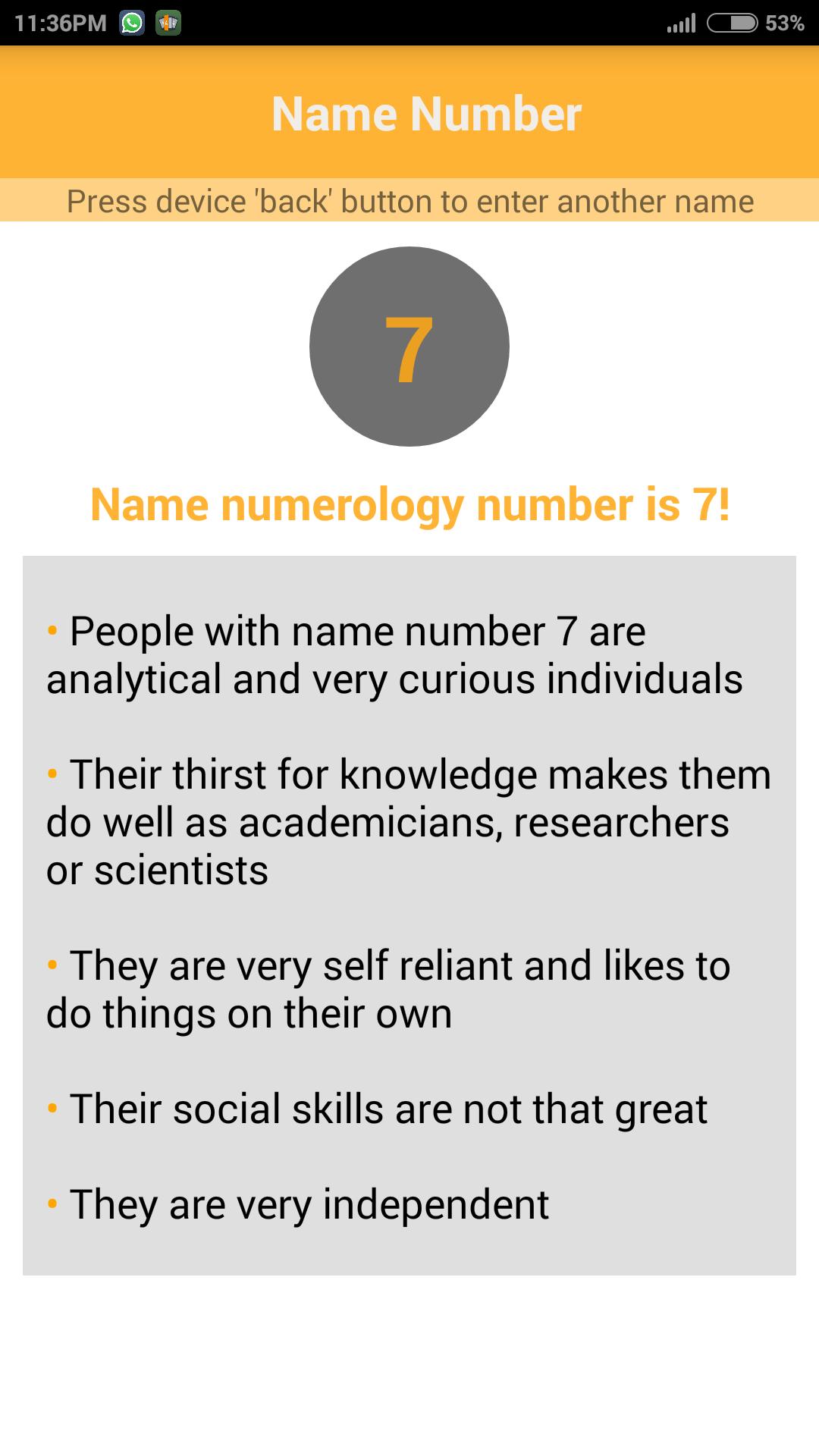 Simple Name Numerology