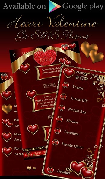 Hearts Love Go Locker theme