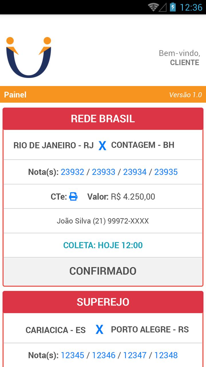 Cliente UsaFrete